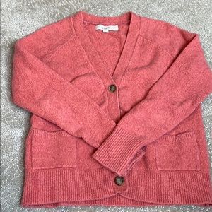 Loft Women’s Cardigan Sweater XS Coral
